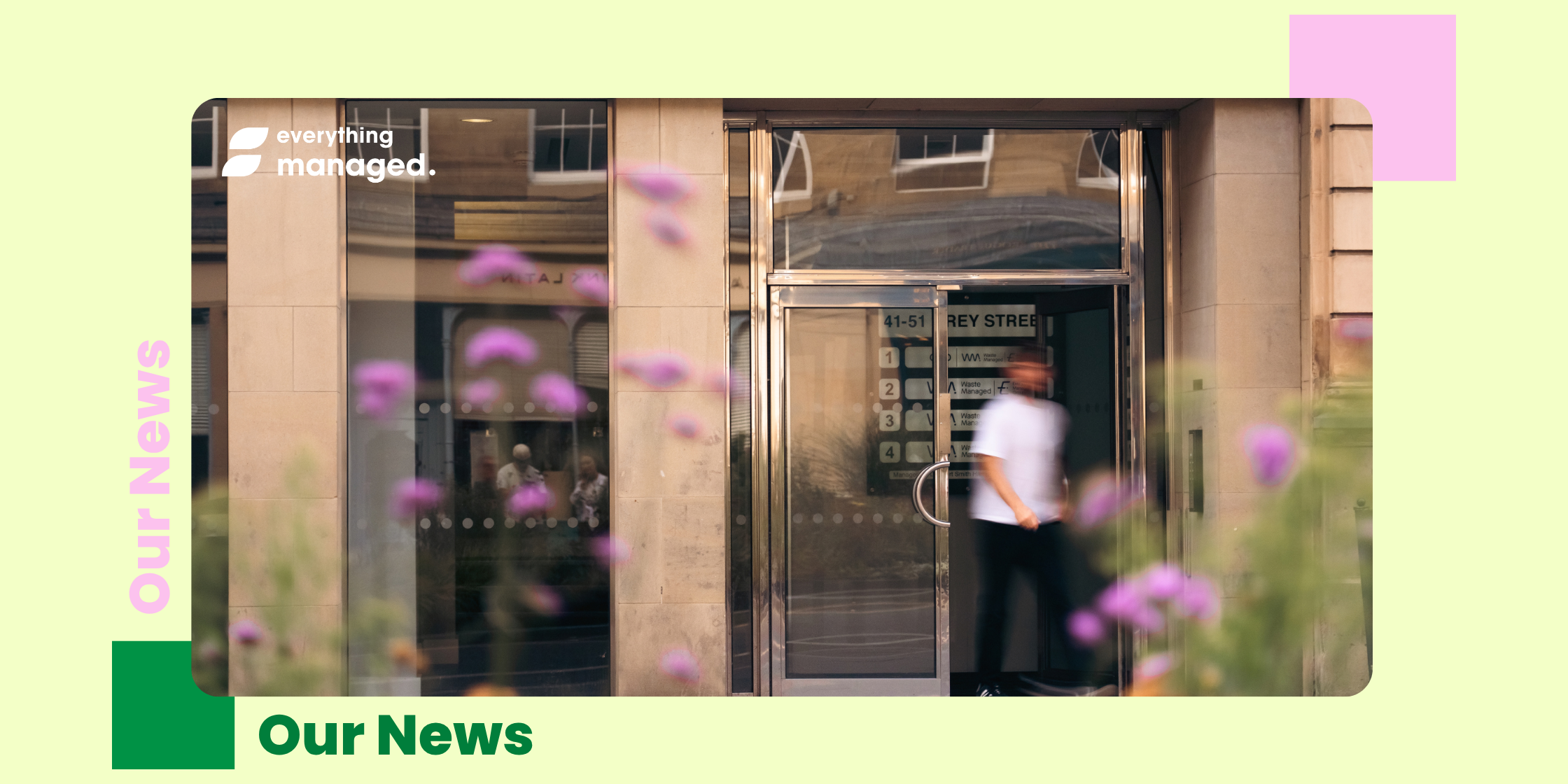 blurred photo of office entrance